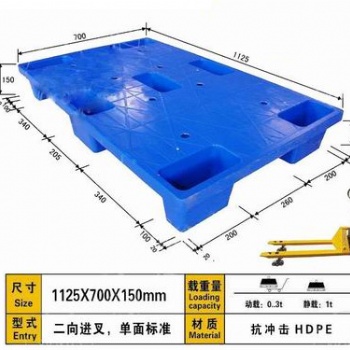 北京1512七腳平板塑料托盤現貨