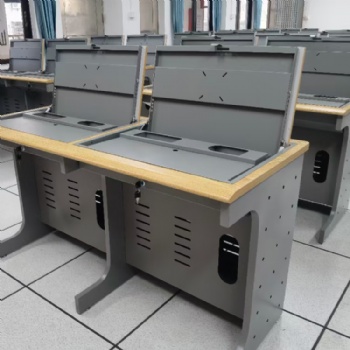 廠家**臺式電腦桌 學校翻轉電腦桌 多媒體課桌 櫟信
