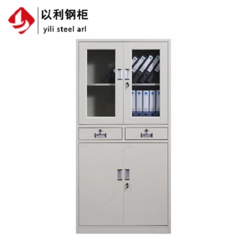 中二斗文件柜鐵皮柜 加厚辦公資料檔案柜財務會計憑證儲物柜子