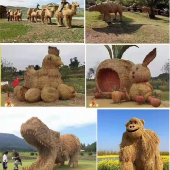 山東綠雕稻草人生產制作廠家