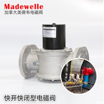 天津低氮燃燒器美德韋燃?xì)怆姶砰y法蘭DEVFG65快開快閉型