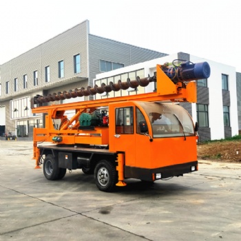 工程建設(shè)建房地基打樁機 安捷直供地基打樁機 輪式270螺旋打孔機