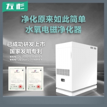 左杉新型水氧電磁空氣凈化器家用除塵顆粒物無耗材超靜音消毒機(jī)