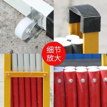 絕緣施工電力圍欄玻璃鋼圓管伸縮圍欄不銹鋼隔離帶圍擋可移動(dòng)