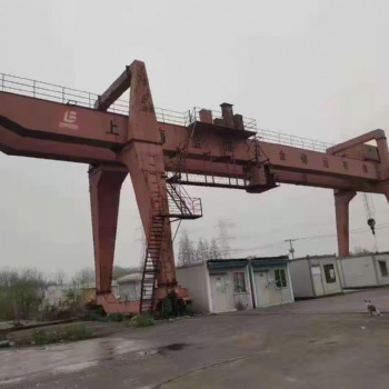 出售10噸外懸臂龍門(mén)吊 16噸包廂天車(chē) 花架地航 5噸單梁行車(chē) 舊軌道