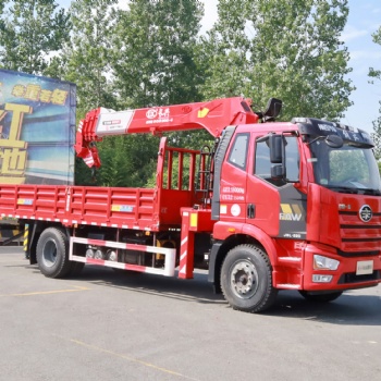 解放J6單橋排半隨車吊上裝長興8噸4節(jié)臂吊機(jī)