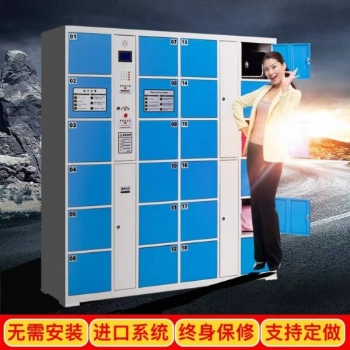 石家莊智能存包柜廠家,12門電子條碼柜,指紋識別手機存放柜