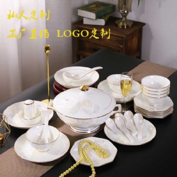 定制陶瓷餐具套裝 景德鎮(zhèn)陶瓷餐具套裝 批發(fā)餐具套裝