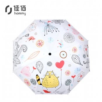 三折手動黑膠防曬傘 晴雨兩用 工廠批發(fā)