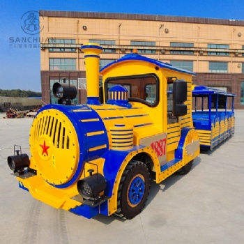 戶外景區(qū)騎掛式小火車游樂設備可坐人大型爬坡軌道觀光小火車