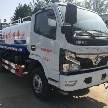 東風5立方藍牌抑塵霧炮灑水車 五噸工地使用降塵園林綠化灑水車