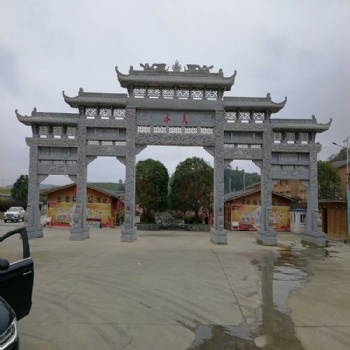 濟(jì)寧 景區(qū)牌坊 大型景區(qū)石門樓 古鎮(zhèn)石頭大門定制