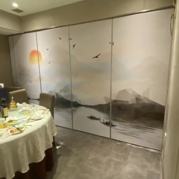酒店宴會廳變包間移動隔斷空間節(jié)省活動隔斷墻