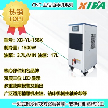 機械油箱冷卻用帶泵油冷機，帶油泵VP15制冷量2500W，液壓油冷機