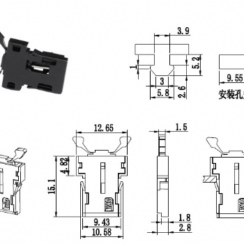 PR-11 塑料卡扣自鎖開關(guān) 塑膠鎖扣門鎖開關(guān) 小型卡扣按鍵門鎖開關(guān)