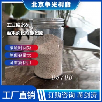 爭光D870B工業(yè)廢水除硼樹脂 接觸時(shí)間短 除硼容量大