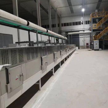 鋰電池材料干燥設(shè)備 鋰電池烘干工藝 隧道式微波干燥機(jī)
