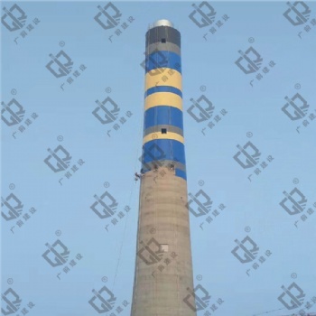 60米煙囪刷航標色環(huán)