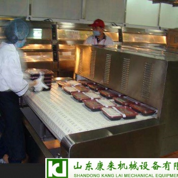 盒飯,預(yù)制菜微波連續(xù)式加熱回溫設(shè)備,隧道式加熱殺菌設(shè)備