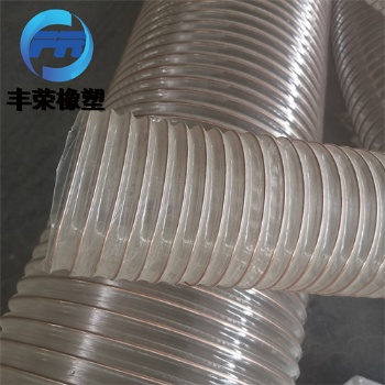 pu聚氨酯透明無味管木工木屑耐磨吸塵管印刷機用螺旋風管