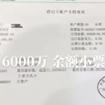 銀行存款余額單證明資金實(shí)力