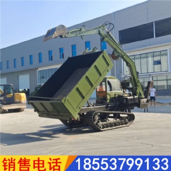 履帶爬山虎隨車挖8-10噸承載重量 河溝清理道路挖掘運輸車